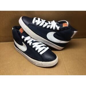 2008 Nike Blazer High Dark Obsidian Blue & Sunburst White Men 10.5  /  Ladies 12